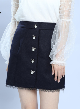 OU./欧点优雅拼接半身短裙1213141008