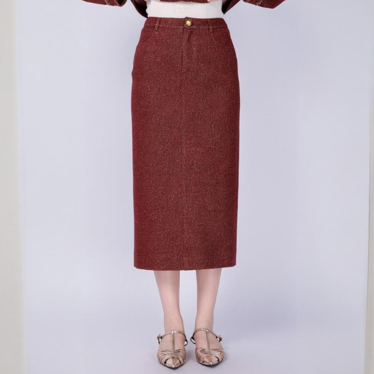 欧点舒适人字纹半身裙