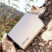 silverant 银蚁纯钛酒壶户外旅行便携随身钛酒壶钛酒瓶可刻字刻图