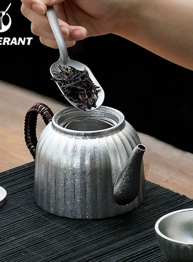 SILVERANT/银蚁纯钛茶壶户外露营功夫茶具带滤网家用泡茶器灯笼壶