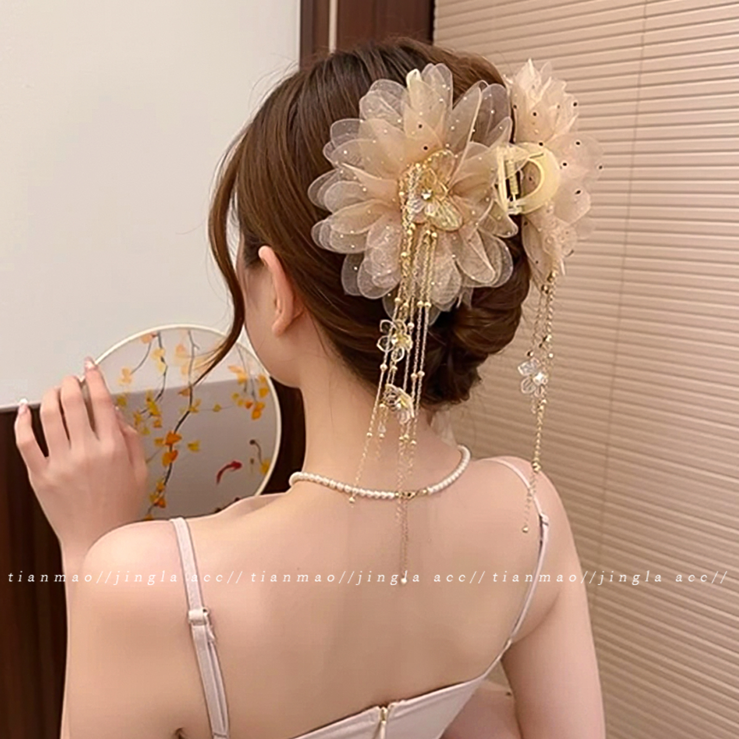流苏花朵抓夹,今天是仙女系列!