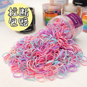 儿童一次性橡皮筋扎头发女童不伤发小号发圈彩色头绳宝宝发绳头饰