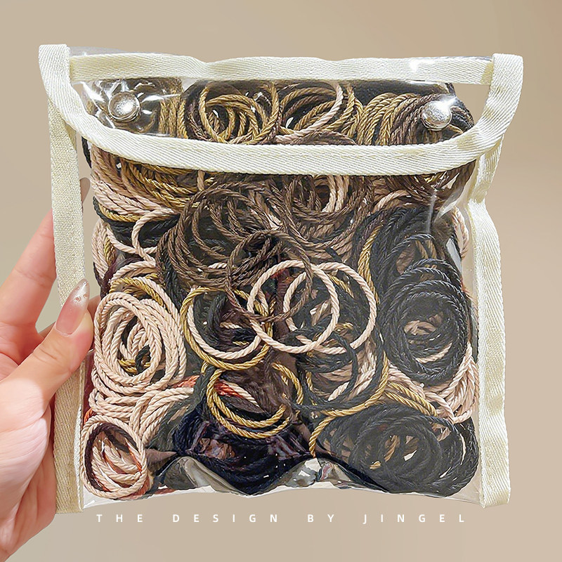 黑色橡皮筋女扎头发圈扎高马尾头绳高弹力耐用不伤发发绳皮套头饰,饰品/流行首饰/时尚饰品新,发饰,淘宝优惠券,粉丝福利购,淘宝优惠卷