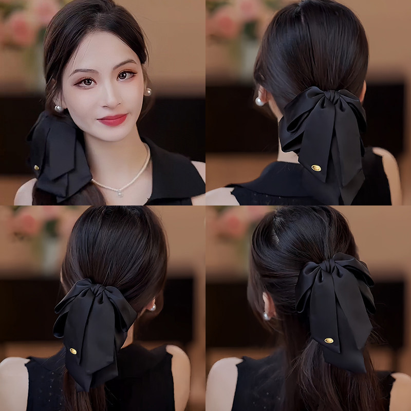 氛围感十足的缎面马尾夹！