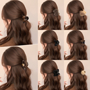 毛绒半扎发小抓夹女高级感2025新款 前额刘海夹发夹后脑勺夹子头饰