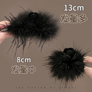 大号羽毛抓夹女高级感2025新款 秋冬毛毛发夹后脑勺夹子头饰鲨鱼夹