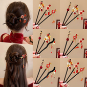 古风新中式 发簪女高级感盘发簪子日常通勤后脑勺流苏发钗汉服头饰