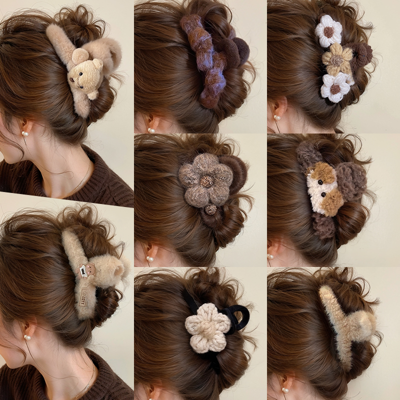 超有氛围感的秋冬毛绒抓夹太美辣