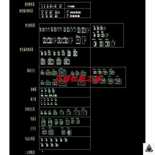 元件模块电气CAD图纸断路器接触器热继电器刀开关等元器件