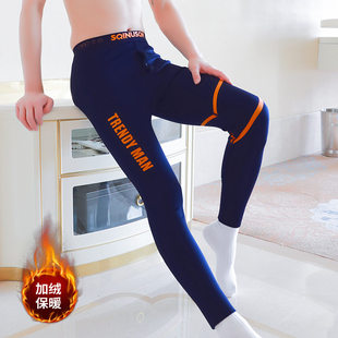 卡塔卡米斯男士鲨鱼芭比裤冬季加绒加厚保暖裤御寒棉毛裤绒秋裤