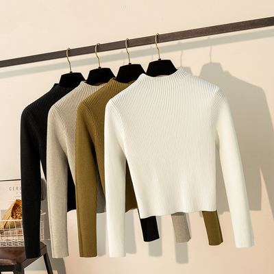 小个子加厚秋冬针织打底