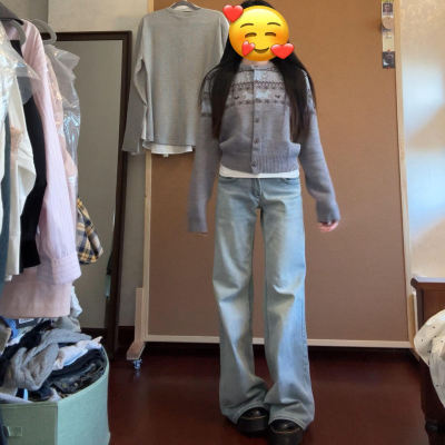 韩系长袖针织开衫女早秋