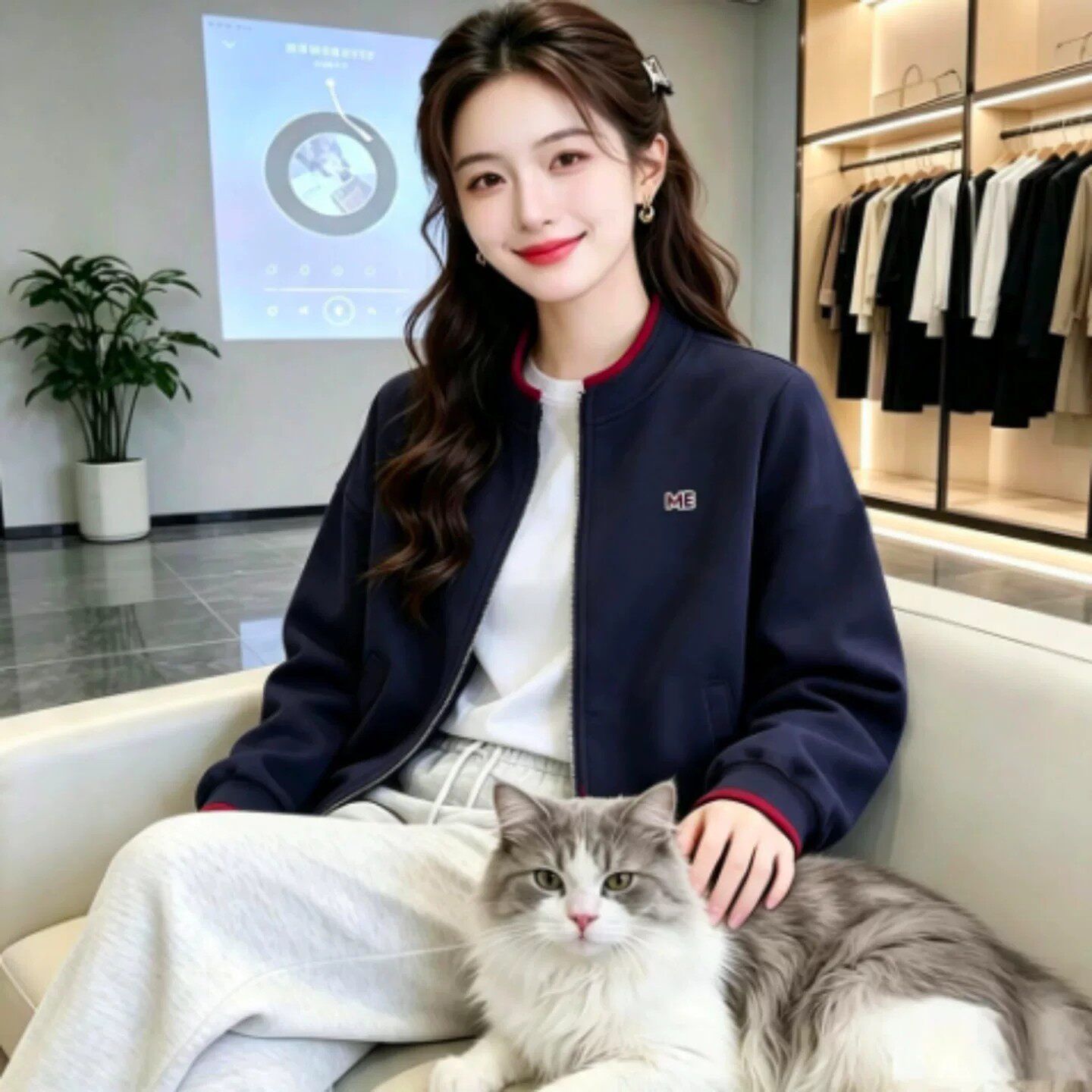 维干秋季精品女装店时尚棒球服外套女士新款百搭减龄休闲卫衣夹a3