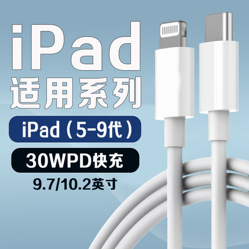 适用苹果iPad9充电线30WD
