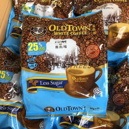 马来西亚oldtown旧街场白咖啡低少无经典原味榛果糖速溶即溶条装