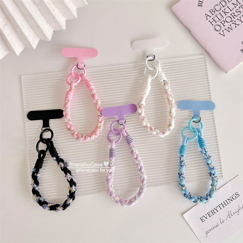 超好看手机链挂绳串珠链编织棉手绳精致高级感挂手腕防丢绳结实牢固防摔挂件钥匙扣包包相机垫片清新女新款壳