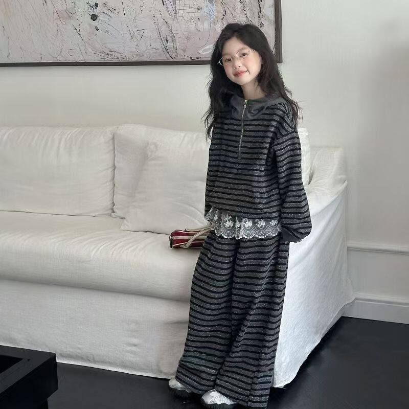安阳童装带帽女童春秋条