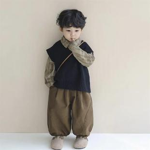 安阳童装男童春装衬衫马甲套装2025新款儿童潮酷痞帅洋气韩范炸街