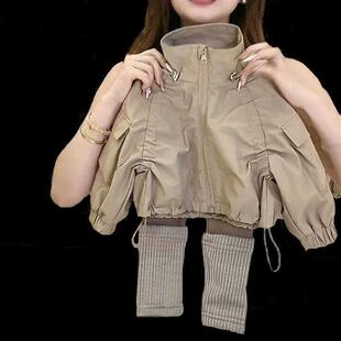 安阳童装女童外套春装时髦儿童冲锋衣春秋季2025新款宝宝韩版打底