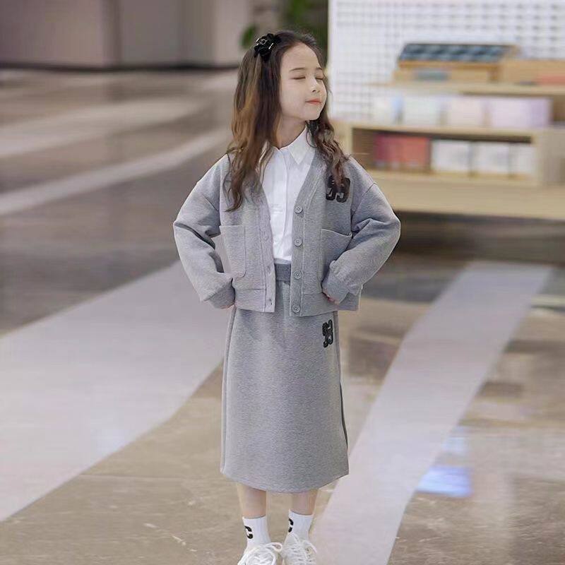 女童春秋套装裙子2024新