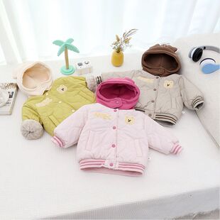 安阳童装儿童加绒外套2025新款秋冬新款男童开衫女宝宝上衣女童连