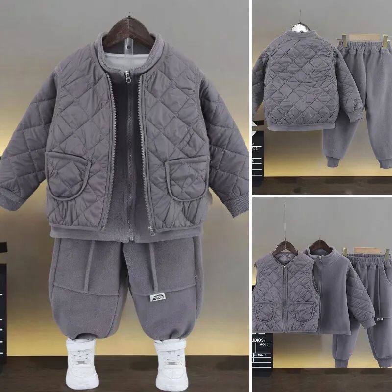儿童2025冬季新款加绒男