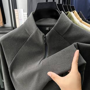 男绵羊毛德绒半拉链卫衣时尚 2025秋冬季 保暖打底a34 玟若优选男装