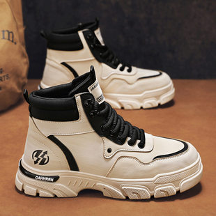 繁星甄选男鞋 厚底增高工装 秋冬新款 男士 机车a09 英伦风高帮马丁鞋