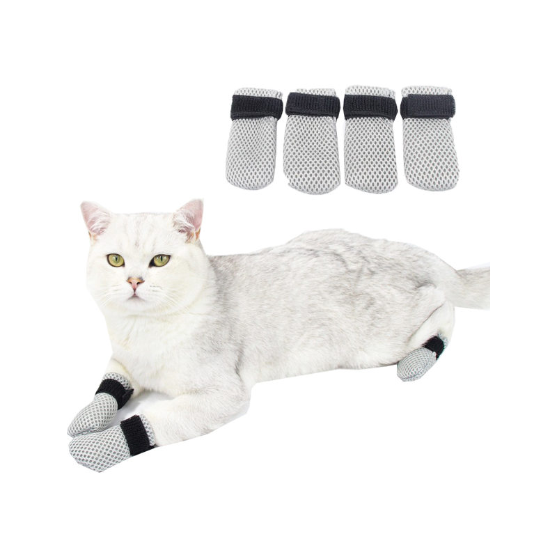 猫咪脚套袜子洗澡防抓神器喂药打针不掉脚宠物鞋套小狗狗防脏护爪