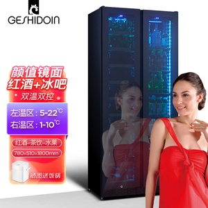 哥仕丹顿双门超薄冰吧红酒柜大冰箱冷藏柜家用办公室茶叶保鲜柜