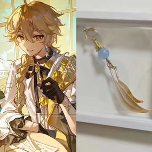 旅行者~流浪者耳夹遗缠花魈芙宁娜温迪胡桃系列空耳饰耳钩cos道具