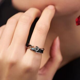 璀夜华宴系列迪卢克徽章达达利亚开口戒指耳钉可调节款周边戒温迪