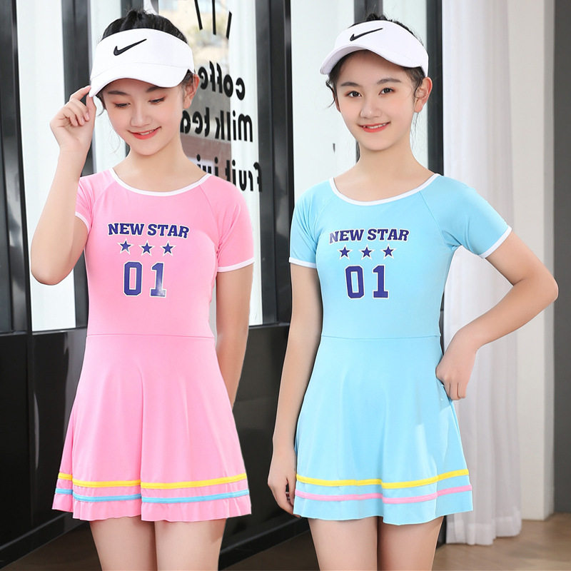 儿童泳衣女9-14岁女童夏中大童2025年新款女孩学生韩国连体