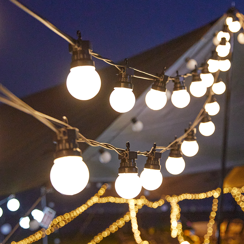 天幕帐篷露营氛围装饰灯户外防水灯串灯泡高亮太阳能彩灯布置阳台