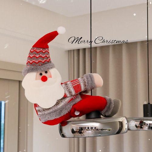 圣诞节装饰可爱圣诞老人雪人窗帘装饰扣儿童礼物派对活动布置道具