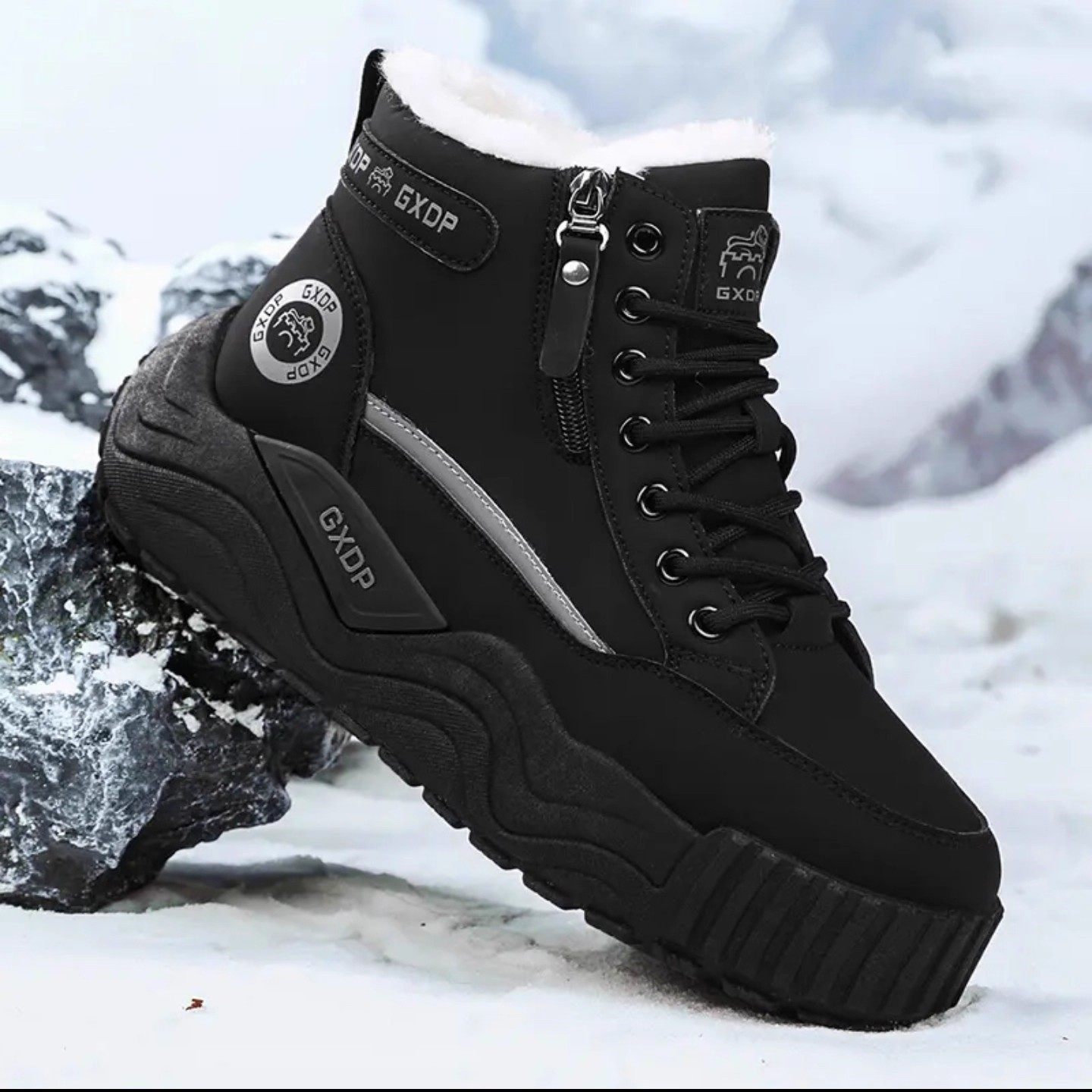 华禹精选好物男鞋飞行员雪地靴冬季加绒加厚保暖短靴男士户外a32