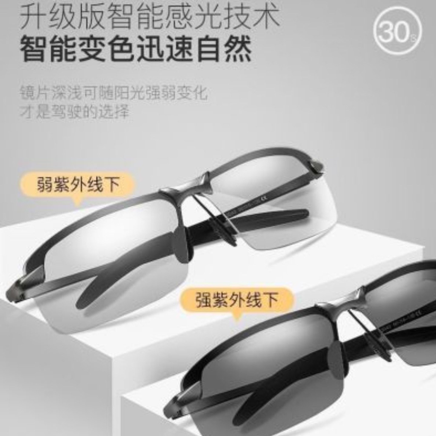 德国品质智能变色偏光太阳镜天河二十六日夜两用钓鱼开车专用墨a1