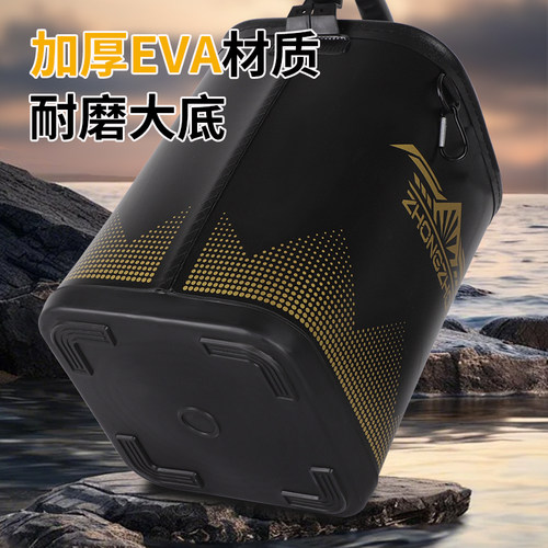 江流鱼加厚超硬打水桶eva带底活鱼桶野钓多功能钓鱼装备活鱼桶