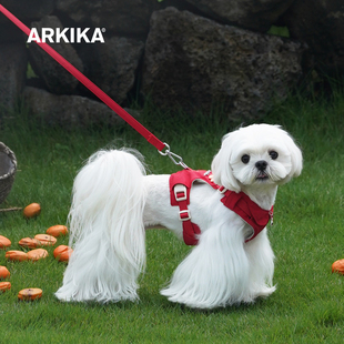 ARKIKA狗狗胸背牵引绳小型犬工字型遛狗泰迪马尔济斯比熊专用链子