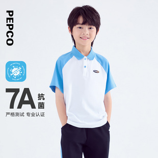 小猪班纳童装2025夏装新款儿童POLO衫中大童男童短袖翻领上衣男孩