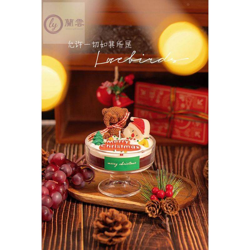 圣诞节香薰蜡烛批发手工氛围感伴手礼candle可爱蠟燭跨境圣诞礼物