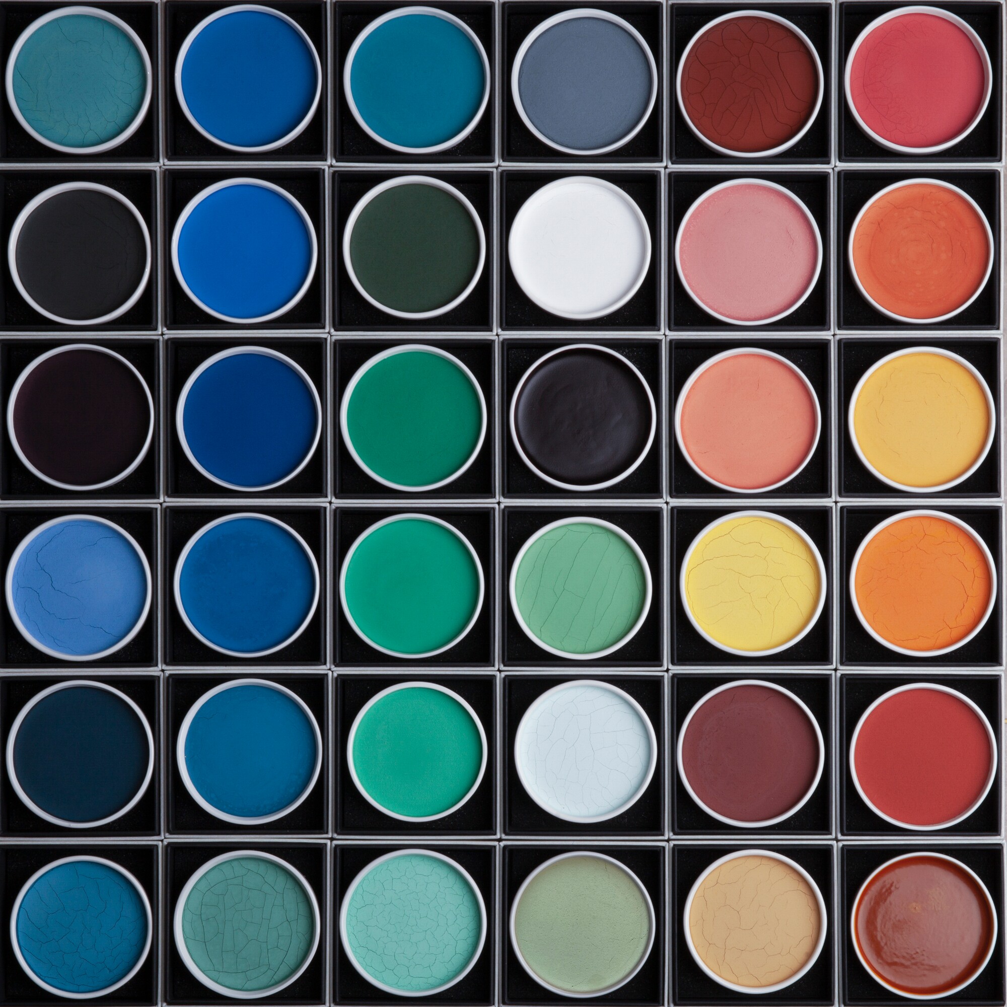 彩雅千年 古法手作天然矿物颜料传统中国画颜料36色全套岩彩唐卡