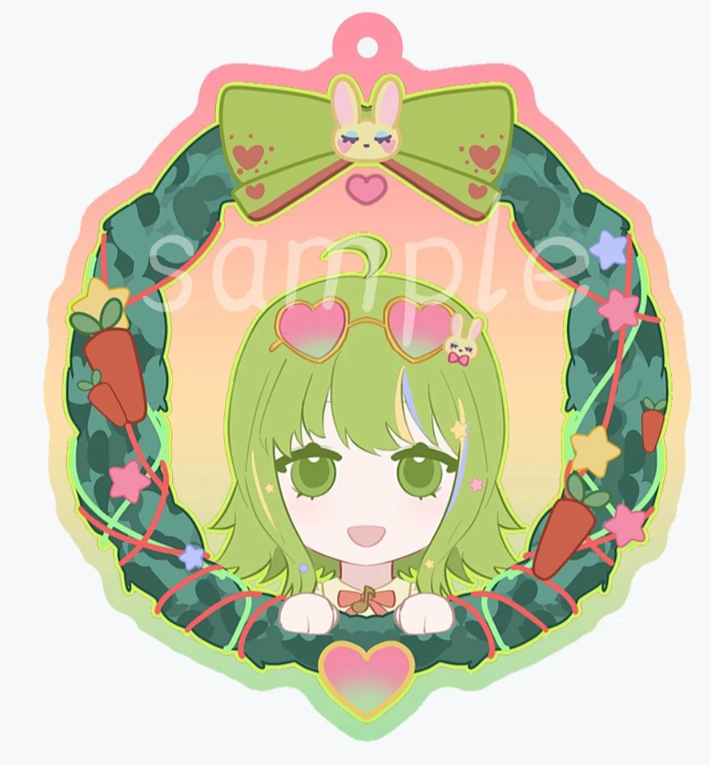 【同人】gumi圣诞环彩窗闪粉亚克力挂件 钥匙扣 v家虚拟歌姬谷子