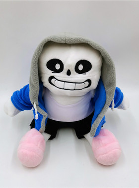 传说之下新蓝僵尸娃娃sans男孩子毛绒馒头精公仔微笑骷髅玩偶礼物