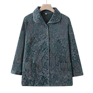 妈妈装 衬衫 春装 外套60岁70奶奶春秋衣服老年人薄款 长袖 中老年女装