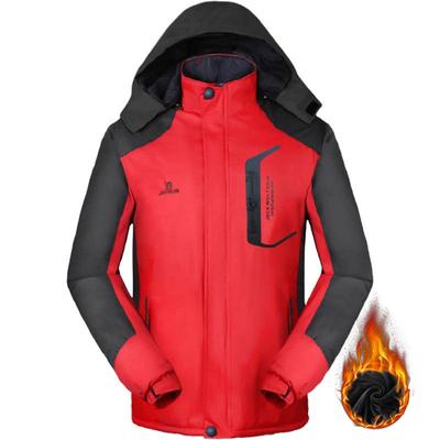 冬季户外冲锋衣男加厚外套大码防水防风透气保暖加绒登山滑雪服男