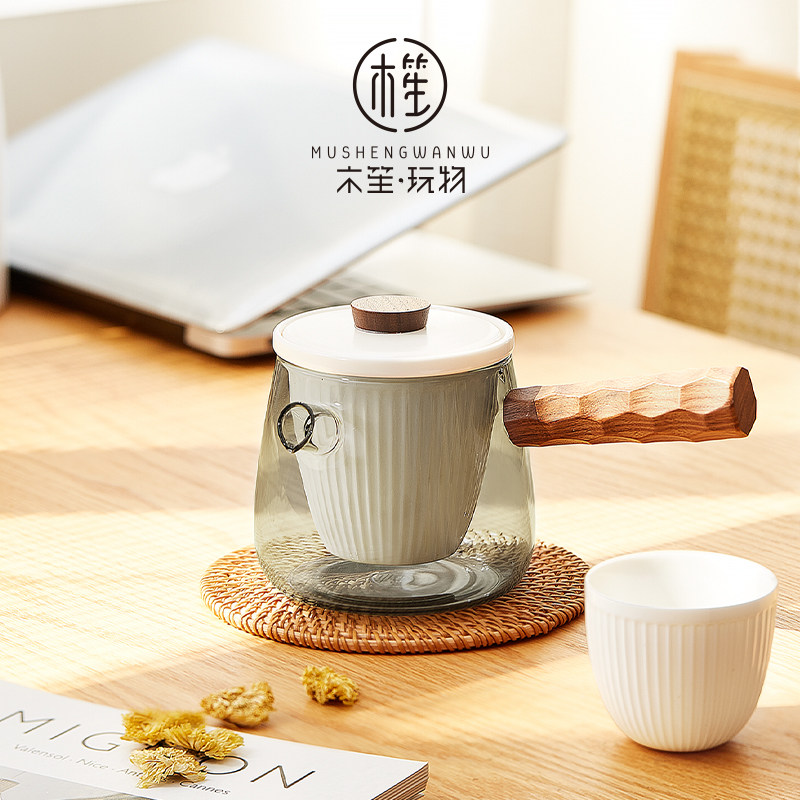 木笙玩物侧把壶茶壶陶瓷图片