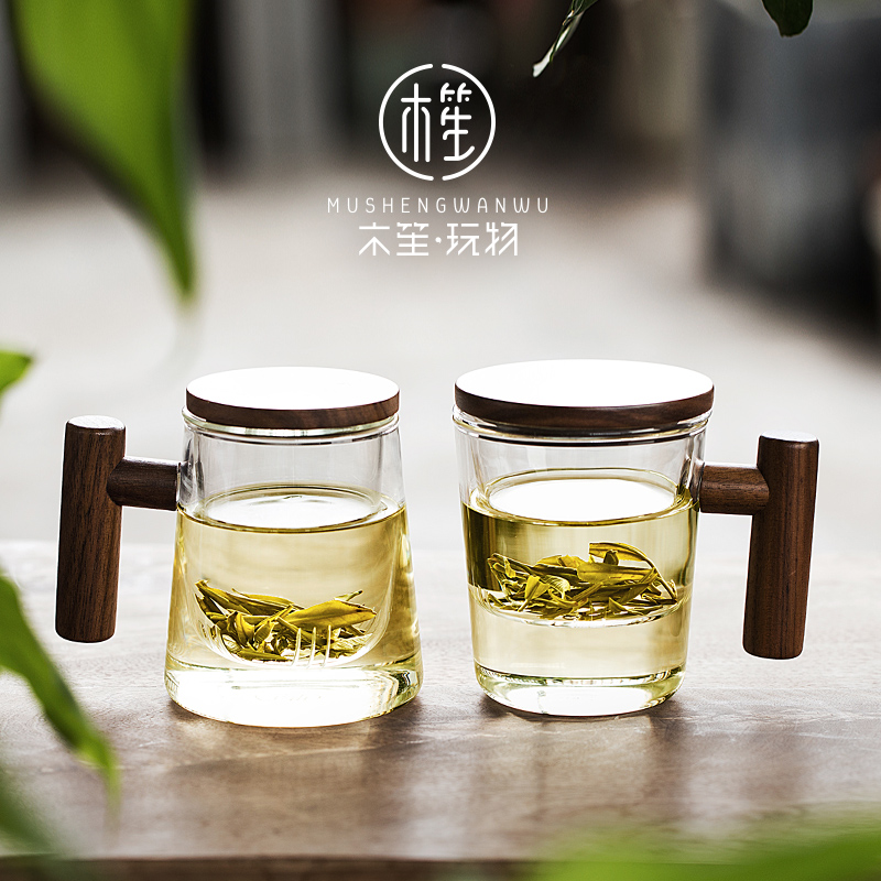 木笙玩物日式个人专用花茶玻璃杯
