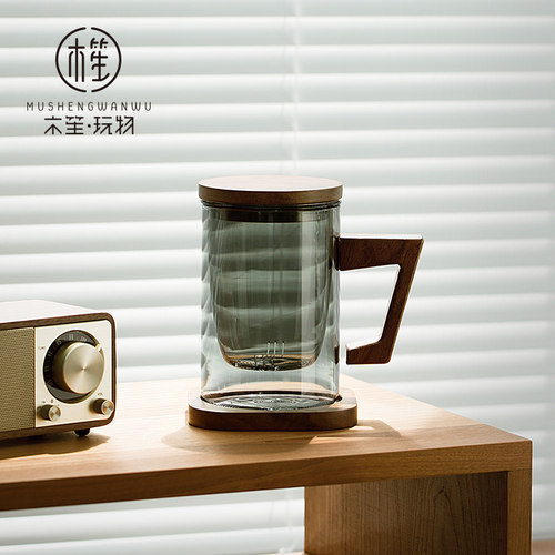 木笙玩物耐热防爆办公室玻璃杯