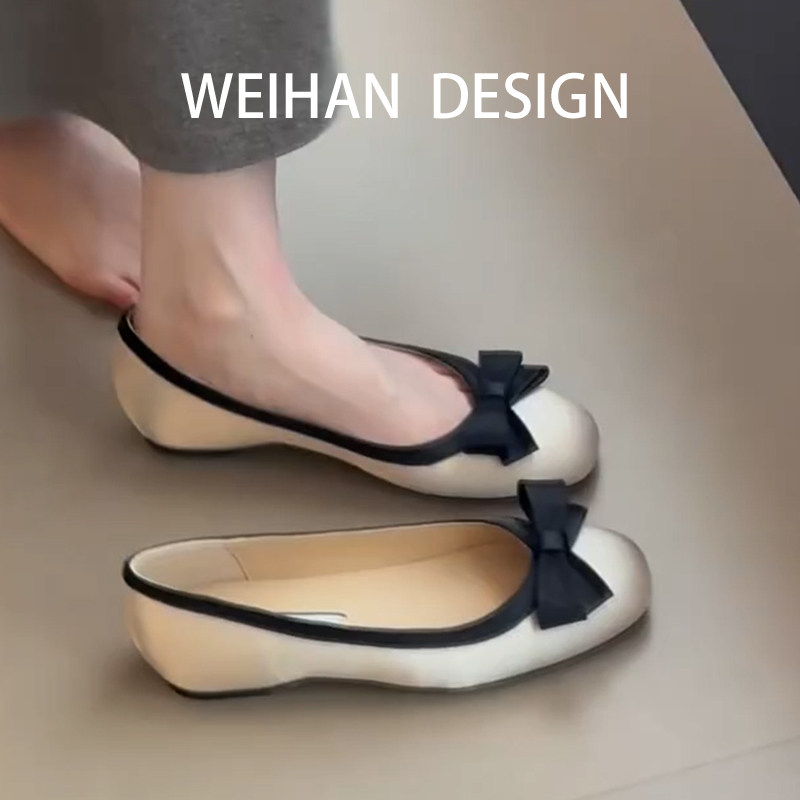 羊皮版!小香风拼色芭蕾